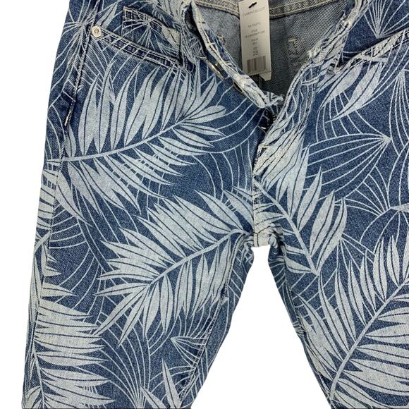 Current/Elliot The Stiletto Jean Wily Blue Palm Print Size 23 - Picture 5 of 7